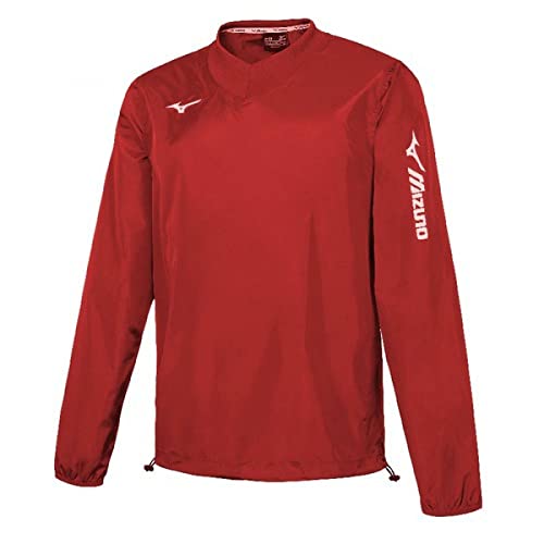Mizuno Unisex Sendai Trad Rain Jacket Jacke, Rot, M von Mizuno