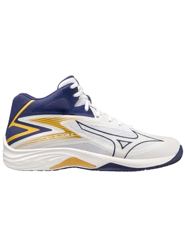 Mizuno Unisex Thunder Blade Z Mid Volleyball, White Blueribbon MP Gold, 39 EU von Mizuno