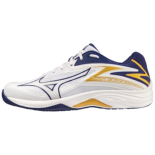 Mizuno Unisex Volleyball Shoes, White Blueribbon MP Gold, 43 EU von Mizuno