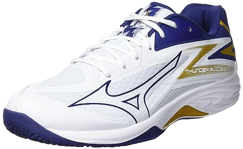 Mizuno Unisex Volleyball Shoes, Weiß Blueribbon Mp Gold, 42.5 EU von Mizuno