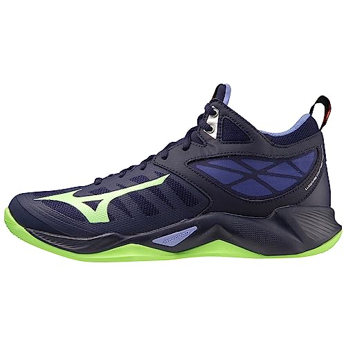 Mizuno Unisex Wave Dimension Mid Volleyball, Eveblue Techgreen Iolite, 39 EU von Mizuno