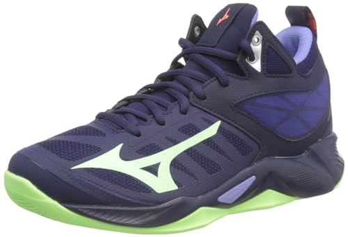 Mizuno Unisex Wave Dimension Mid Volleyball, Eveblue Techgreen Iolith, 42 EU von Mizuno