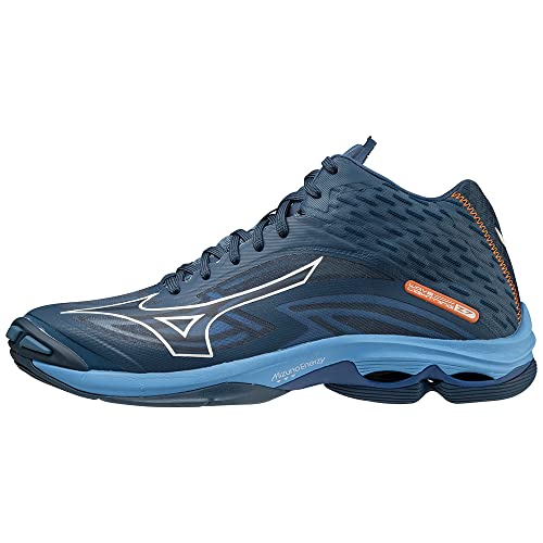 Mizuno Unisex Wave Lightning Z7 Mid Handballschuhe, Darkdenim White Bluejasper, 50 EU von Mizuno