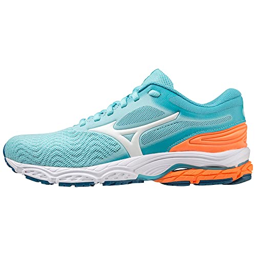 Mizuno Unisex Wave PRODIGY 4 Straßen-Laufschuh, Antigua Sand/White/Light Orange, 40 EU von Mizuno