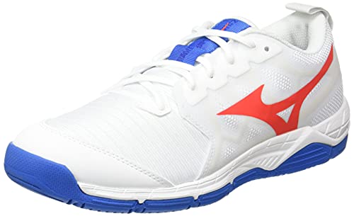Mizuno Unisex Wave Supersonic 2 Volleyball-Schuh, Weiß/Irred/French Blue, 48.5 EU von Mizuno