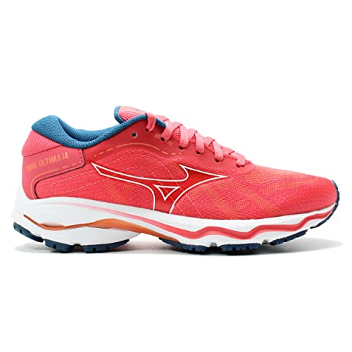 Mizuno Unisex Wave Ultima 14 Straßen-Laufschuh, Paradise Pink/White/Ink Blue, 40 EU von Mizuno