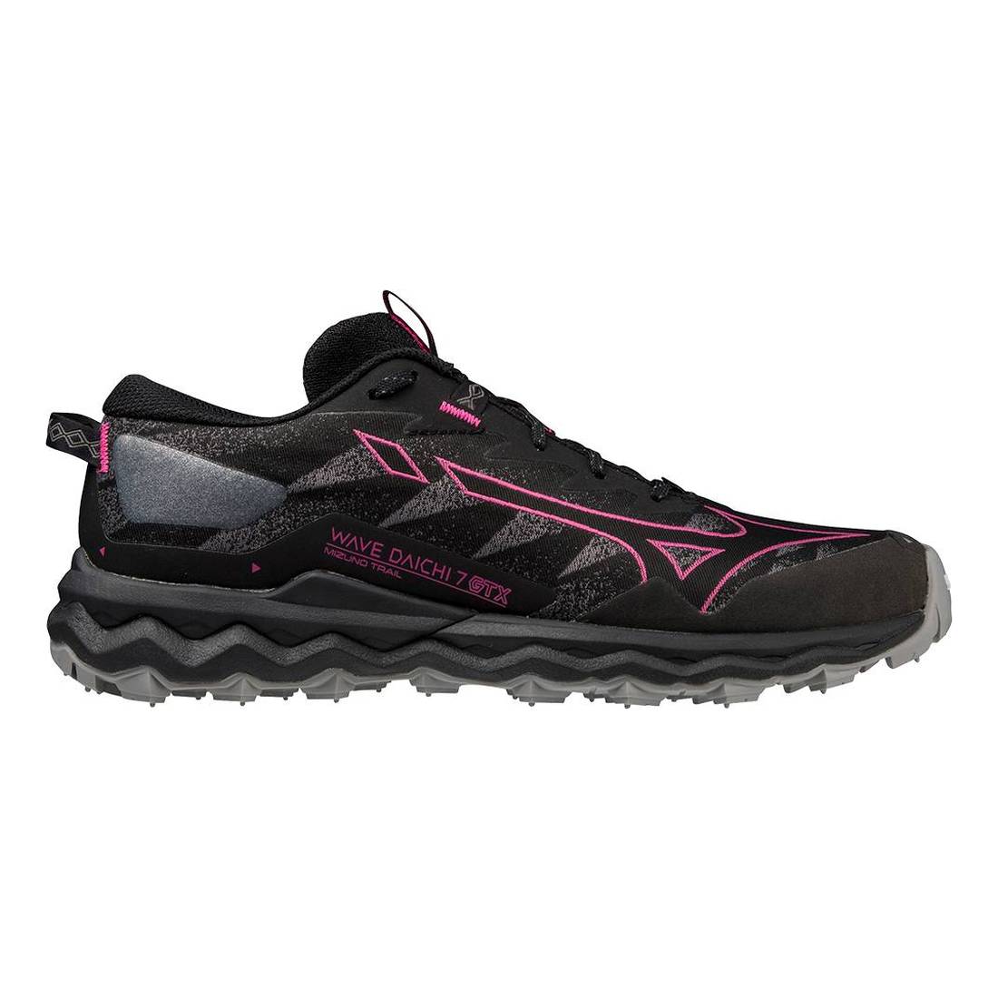 Mizuno WAVE DAICHI 7 GTX Damen Schwarz/Pink Gr. 36,5 von Mizuno