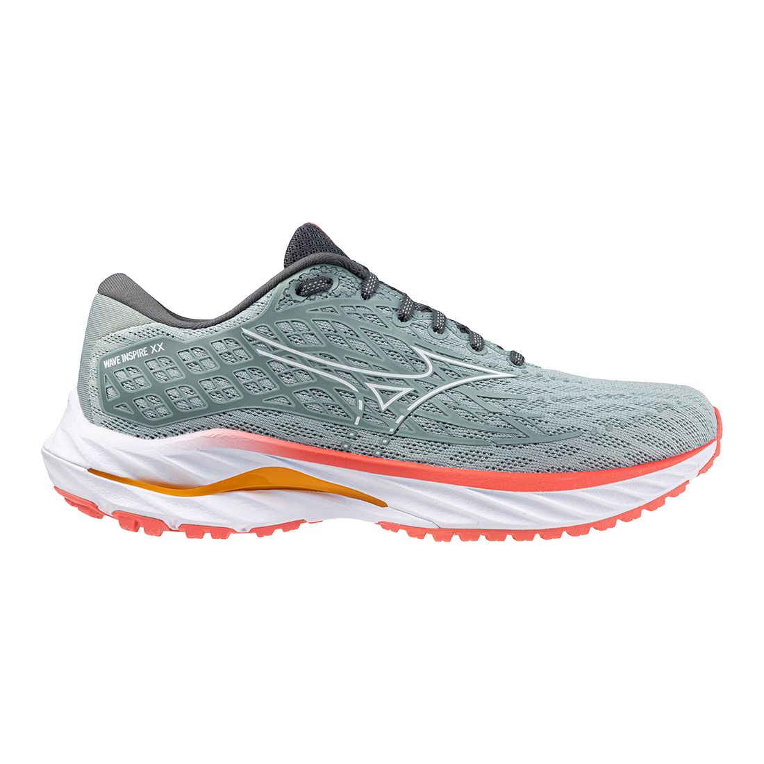 Mizuno WAVE INSPIRE 20 Damen Laufschuhe grau Gr. 36,5 von Mizuno