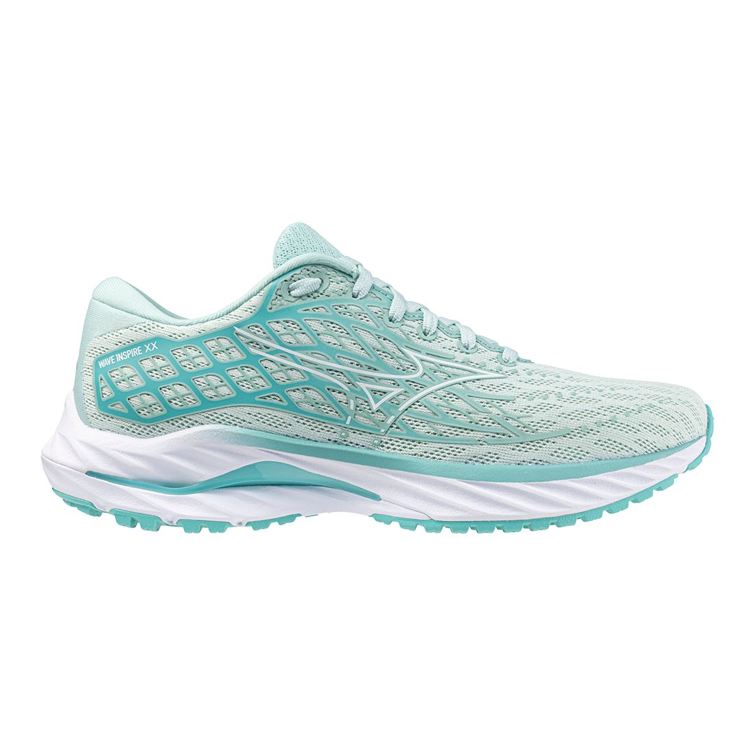 Mizuno WAVE INSPIRE 20 Damen Laufschuhe türkis Gr. 38 von Mizuno