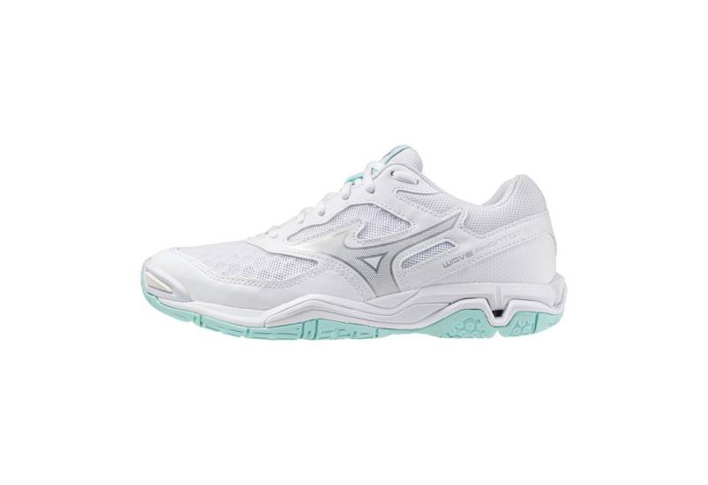 Mizuno WAVE PHANTOM 3 - Damen Handballschuh - White/Blue Tint Handballschuh von Mizuno