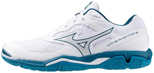 Mizuno Unisex Shoe Wave Phantom Schuhe, Mehrfarbig (White Sailor Blue Silver), 42.5 EU von Mizuno
