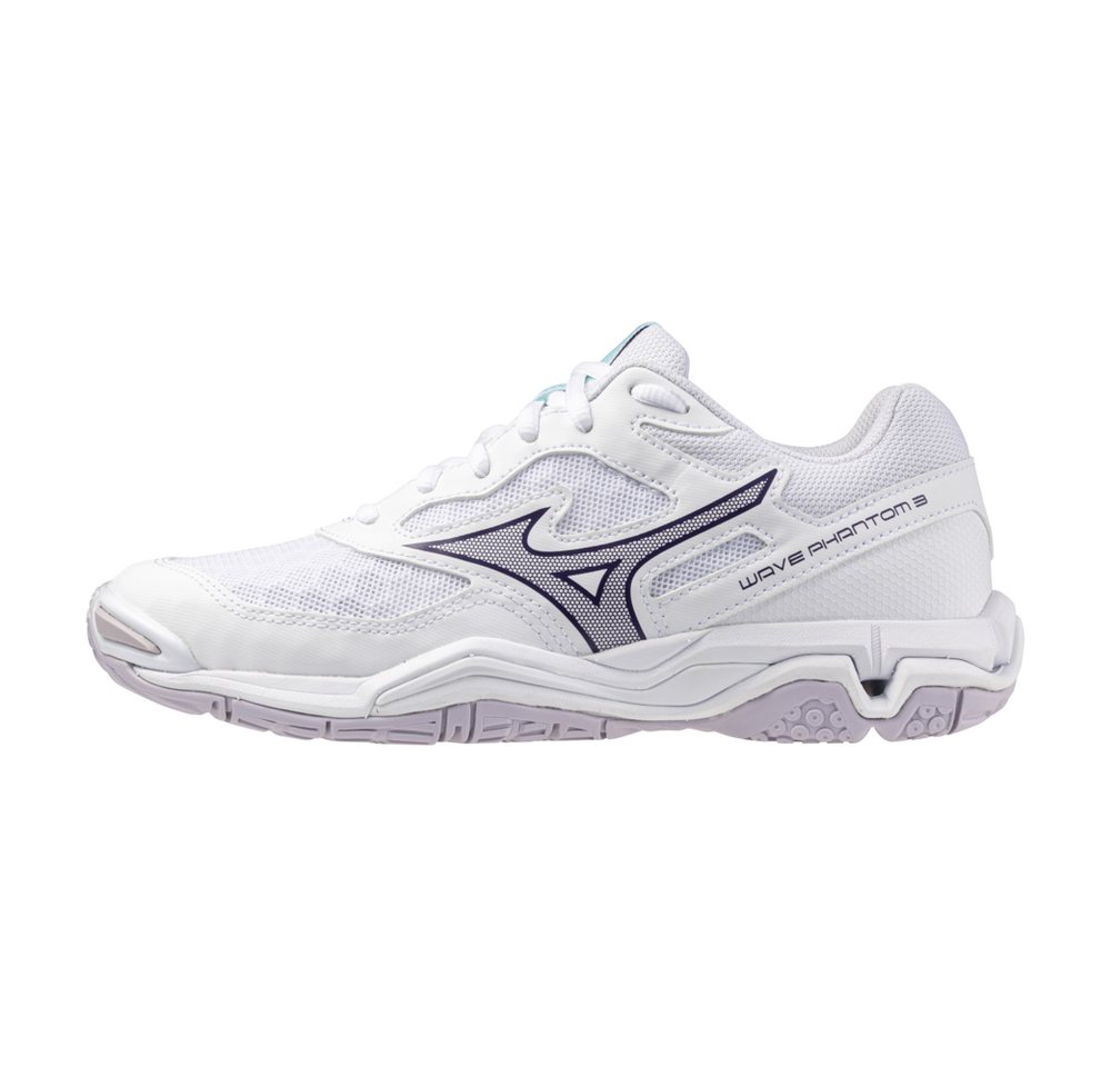 Mizuno WAVE PHANTOM 3 WHITE/VIOLET INDIGO/CAMELLIA ROSE Handballschuh von Mizuno