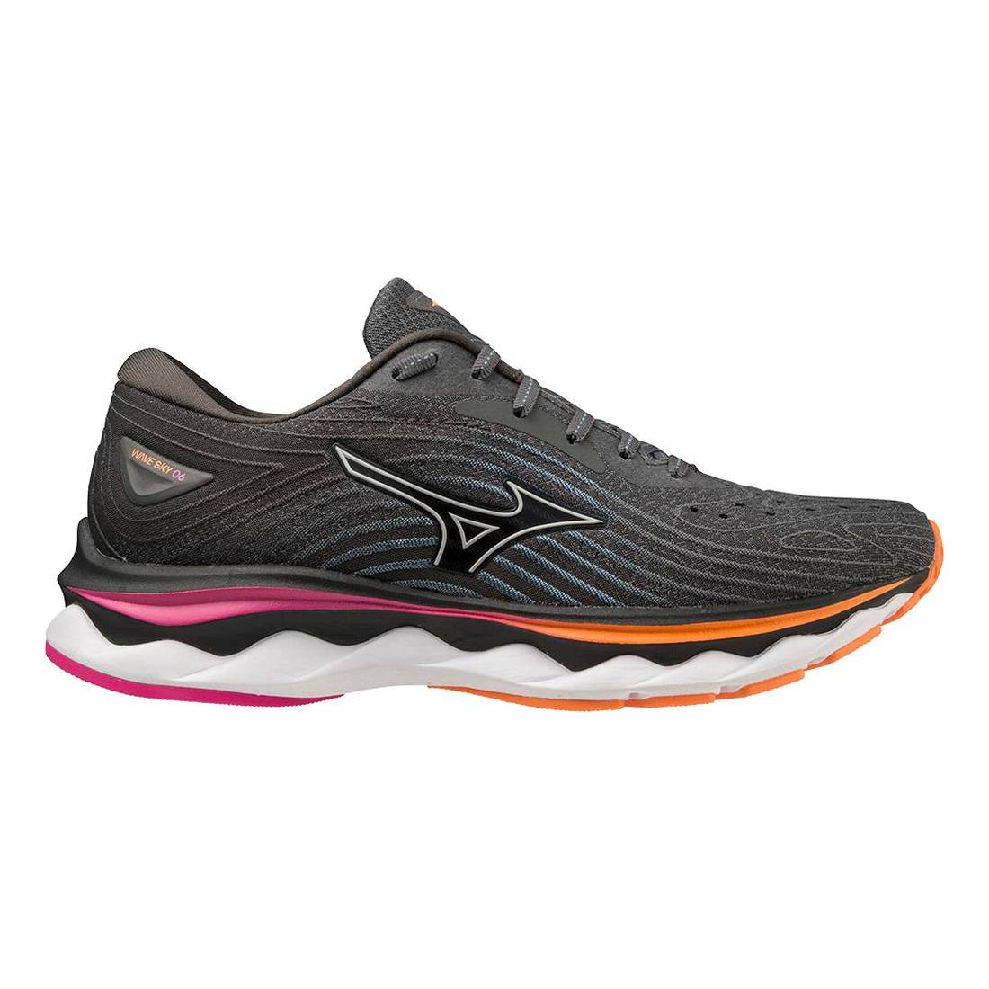 Mizuno WAVE SKY 6 Damen Laufschuhe grau Gr. 38 von Mizuno