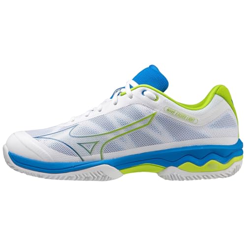 Mizuno Wave Exceed Light Padelschuh für Männer Weiß Blau Gelb 46 EU von Mizuno