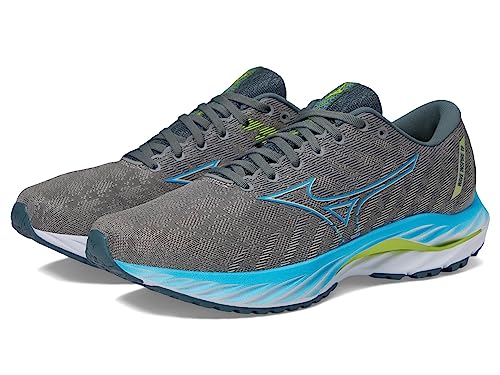 Mizuno Herren Wave Inspire 19 Laufschuh, Ghost Grey Jet Blue, 43 EU von Mizuno