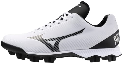 Mizuno Wave Lightrevo Baseballschuh für Herren, Weiß/Schwarz, 12 Mizuno Wave Lightrevo Baseballschuh für Herren, Weiß/Schwarz, 12 von Mizuno