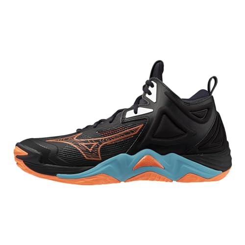 Mizuno Wave Momentum 3 Mid Volleyballschuh für Erwachsene, unisex, Neon Flame, 18.5 Wide Women/17 Narrow Men von Mizuno