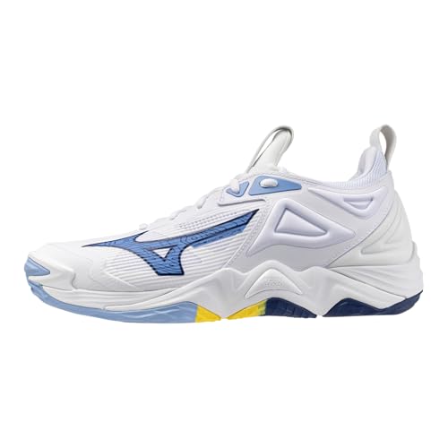 Mizuno Wave Momentum 3 Unisex Volleyball-Schuh, Weiß-Bellwether Blue, 40 EU von Mizuno