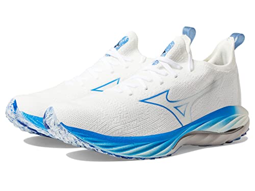 Mizuno Wave Neo Wind Laufschuh für Herren, Ungefärbtes Wht-Peace Blue, 14 von Mizuno