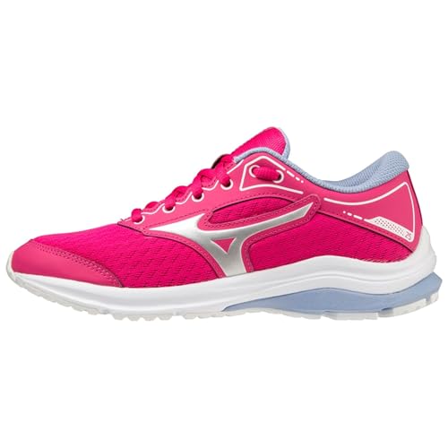 Mizuno Wave Rider 25 Jr Laufschuhe, Pink Peacock Silver Llustre, 37 EU von Mizuno