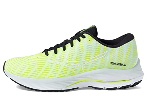 Mizuno Wave Rider 26 Herren-Laufschuh, Neo Lime-weiß, 12 von Mizuno