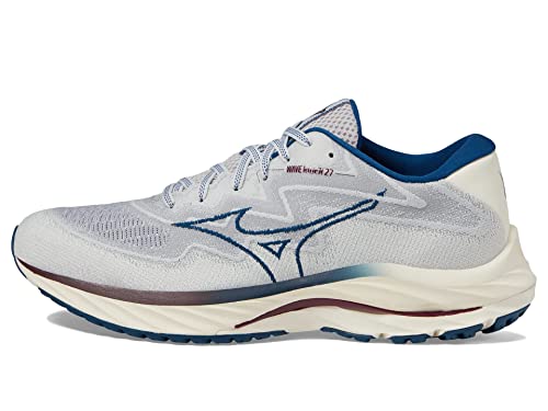 Mizuno Wave Rider 27 Herren Laufschuh, Papyrus - Blauer Opal, 8 von Mizuno