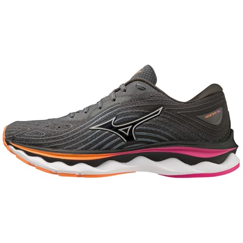 Mizuno Wave Sky 6 Straßenlaufschuhe für Frauen Schwarz Pink Orange 37 EU von Mizuno