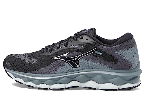 Mizuno Wave Sky 7 Damen-Laufschuh, Schwarz-Silverstar, 41 EU Weit von Mizuno