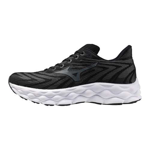 Mizuno Wave Sky 8 Herren-Laufschuh, Schwarz-Metallic-Grau, 50 EU von Mizuno
