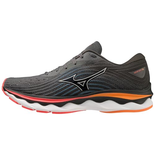 Mizuno Wave Wave Sky 6 Straßenlaufschuhe für Männer Schwarz Orange 46.5 EU von Mizuno