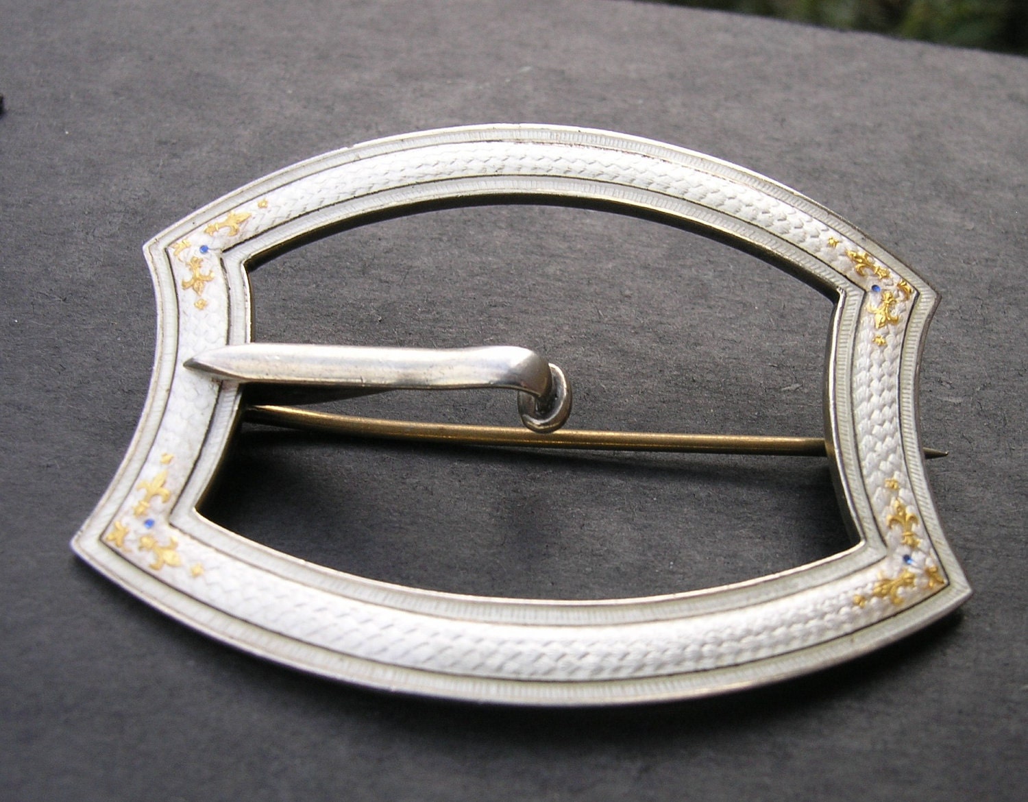 1910Er Jahre Sterling Brosche Emaille Gürtelschnalle Stift Jugendstil Antik 1910Er Jahre Sterling Brosche Emaille Gürtelschnalle Stift Jugendstil Antik von MjMirage