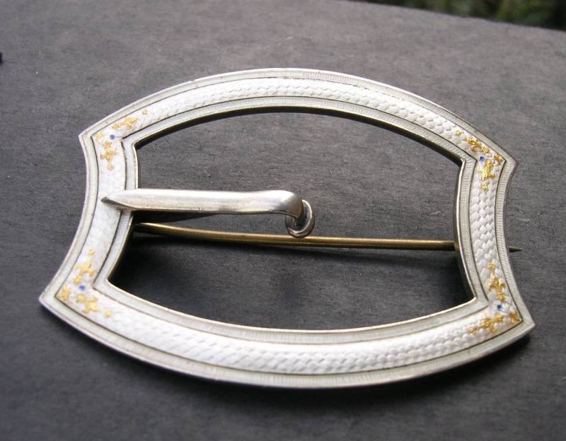 1910Er Jahre Sterling Brosche Emaille Gürtelschnalle Stift Jugendstil Antik 1910Er Jahre Sterling Brosche Emaille Gürtelschnalle Stift Jugendstil Antik von MjMirage