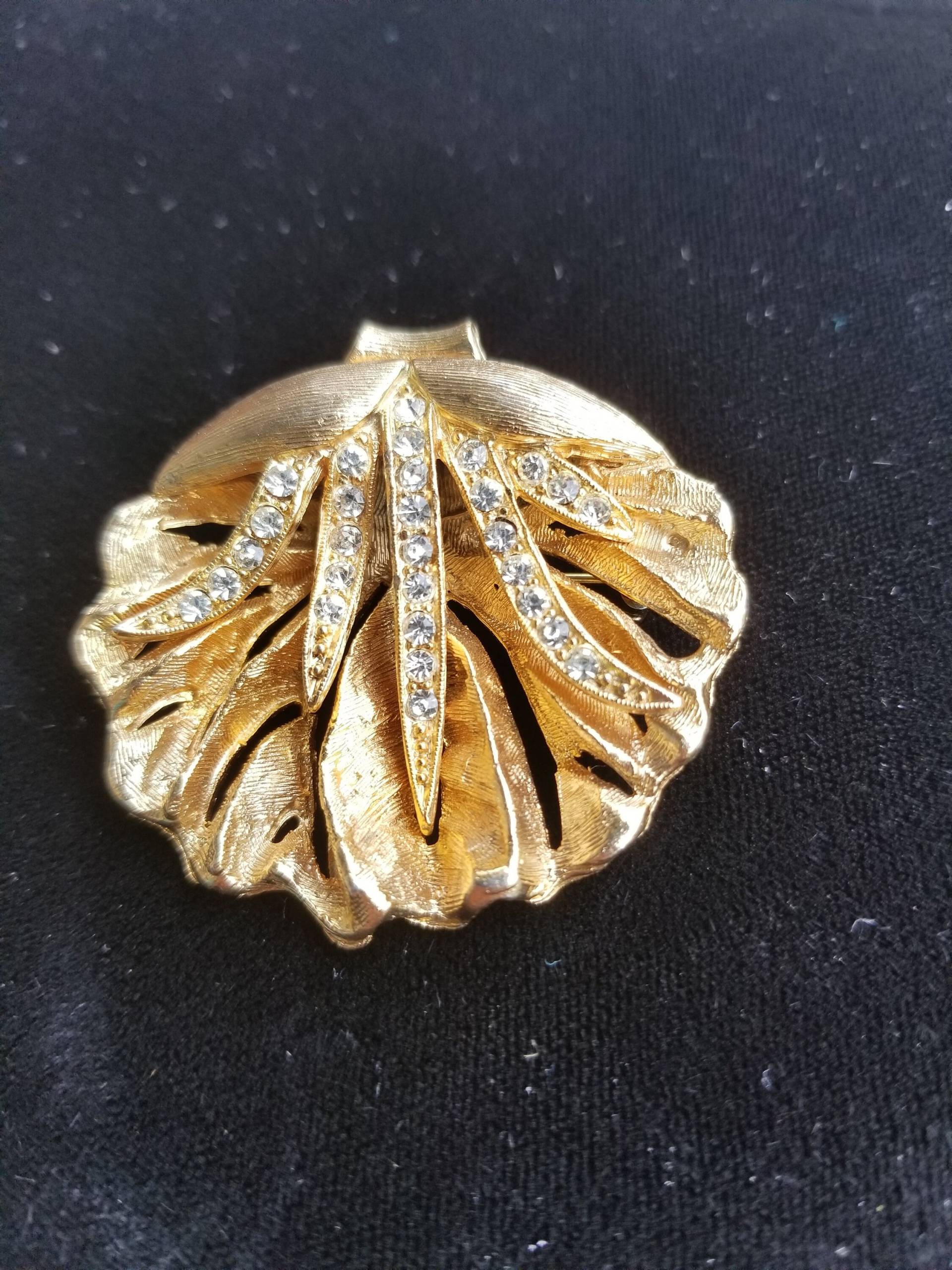 Vintage Kristall Strass Brosche Unsigniert Hochzeitsschmuck von MjMirage