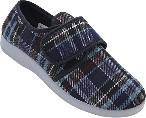Mjartan Herren Hausschuhe Pantoffeln Latschen Schuhe Puschen Schlappen Nr. 652 (K88-S blau, numeric_44) von Mjartan