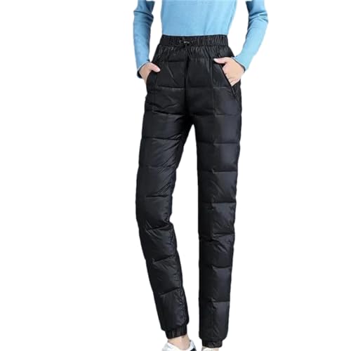 Mkjuuior Damen Verdickte Jogginghose Winter Schnee Sporthose Casual Warm Daunen Haremshose Stretch Hose, Schwarz , L Mkjuuior Damen Verdickte Jogginghose Winter Schnee Sporthose Casual Warm Daunen Haremshose Stretch Hose, Schwarz , L von Mkjuuior