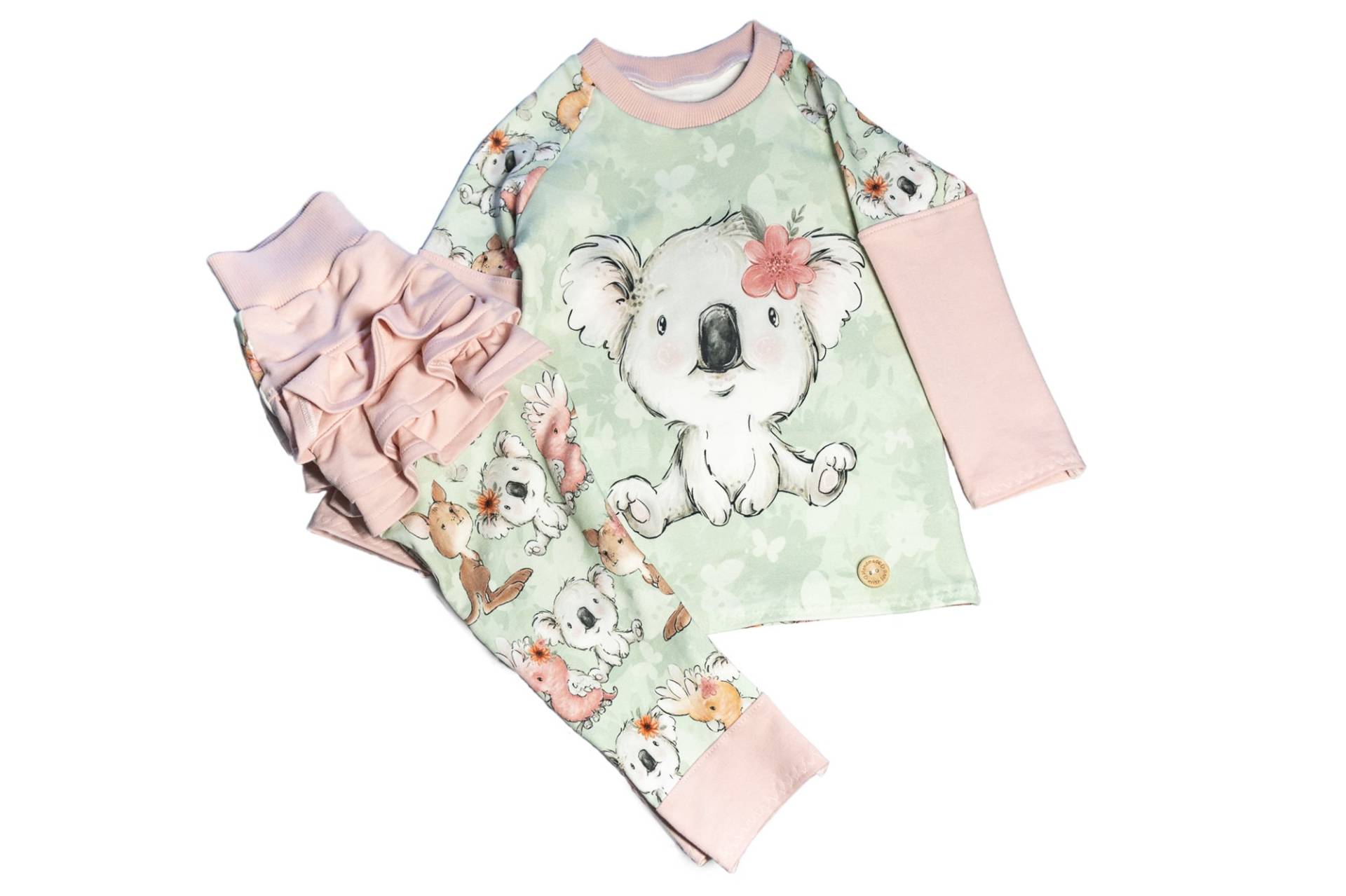 Größe 92. Mädchen Set | Bio Jersey Shirt + Hose Mit Rüschenpopo Handmade Sommerset "Say Cheese" Kinderkleidung Aus Bio-stoffen Größe 92. Mädchen Set | Bio Jersey Shirt + Hose Mit Rüschenpopo Handmade Sommerset "Say Cheese" Kinderkleidung Aus Bio-stoffen von MksbDigitalArtist