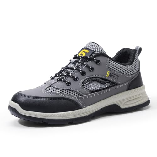 Arbeitsschuhe Atmungsaktive Stahlkappenschuhe Sicherheitsarbeitsschuhe Anti-Smash Anti-Pannenhilfe Für Männer Frauen,Grau,38.5 EU Arbeitsschuhe Atmungsaktive Stahlkappenschuhe Sicherheitsarbeitsschuhe Anti-Smash Anti-Pannenhilfe Für Männer Frauen,Grau,38.5 EU von MlYJmer
