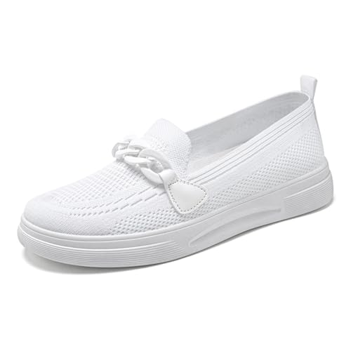 MlYJmer Damen Sneakers Atmungsaktives Mesh Bequem Casual Slip-On Loafer Wanderschuhe,Weiß,40 EU MlYJmer Damen Sneakers Atmungsaktives Mesh Bequem Casual Slip-On Loafer Wanderschuhe,Weiß,40 EU von MlYJmer