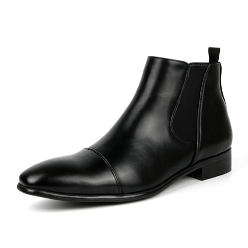 MlYJmer Herren Chelsea Boots Freizeitstiefeletten Elegante Stiefel,Schwarz,50 EU von MlYJmer