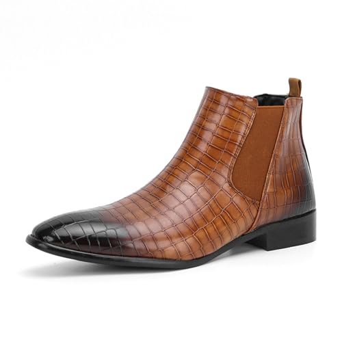 MlYJmer Herren Chelsea Boots Stiefeletten Freizeitstiefel Oxford Boots,Gelb,43 EU von MlYJmer