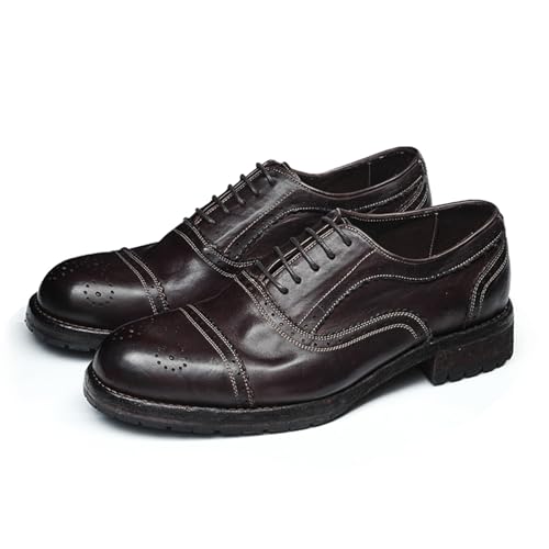 MlYJmer Herren Formelle Schuhe Retro Schnürung Leder Hochzeit Business Oxfords Schuhe,Kaffee,42.5 EU MlYJmer Herren Formelle Schuhe Retro Schnürung Leder Hochzeit Business Oxfords Schuhe,Kaffee,42.5 EU von MlYJmer