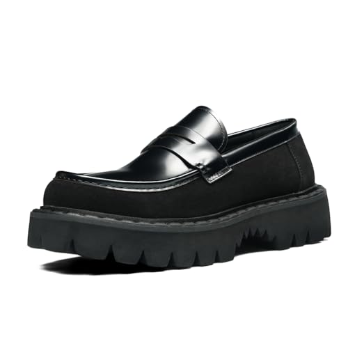 MlYJmer Herren Hochzeit Party Kleid Leder Business Schuhe Slip-On Loafer,Schwarz,38 EU von MlYJmer