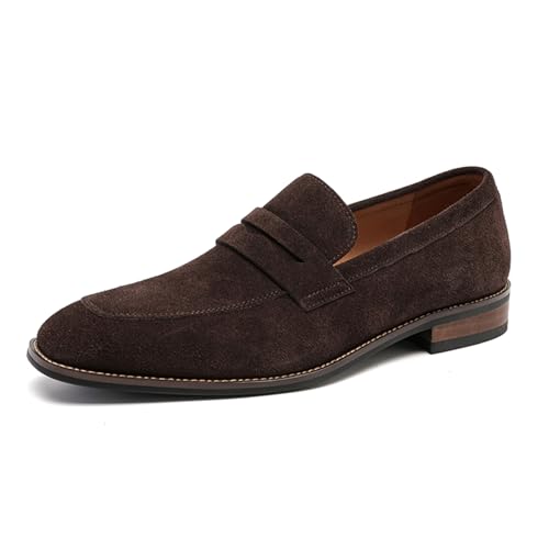 MlYJmer Herren Mokassins Halbschuhe Weiche Bootsschuhe Freizeitsschuh Loafers Anzugschuhe Business-Schuhe,Braun,41 EU von MlYJmer