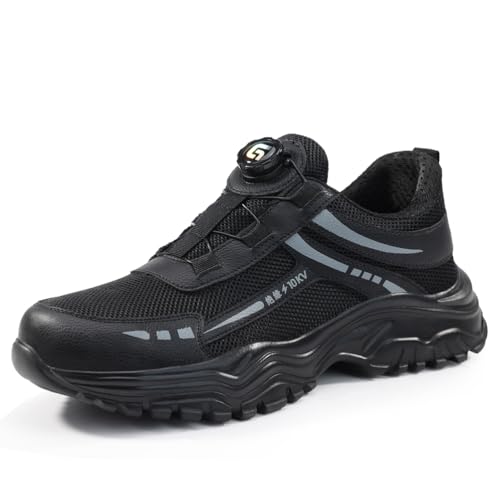MlYJmer Herren Sommer Arbeitsschuhe Stahlkappe Anti-Smash Anti-Pannenschuhe Atmungsaktive Sicherheitsschuhe,Schwarz,39 EU MlYJmer Herren Sommer Arbeitsschuhe Stahlkappe Anti-Smash Anti-Pannenschuhe Atmungsaktive Sicherheitsschuhe,Schwarz,39 EU von MlYJmer
