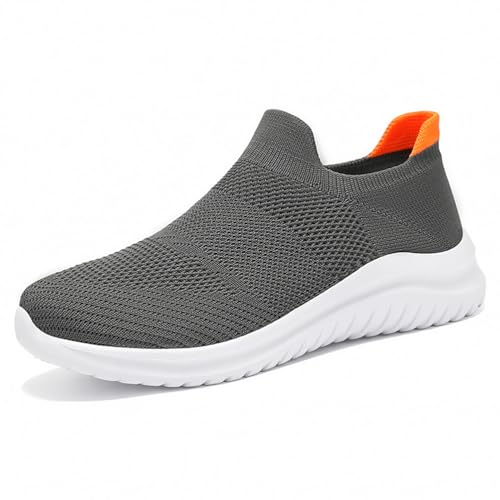 MlYJmer Lässige Strick-Sneaker für Damen Leichte Bequeme atmungsaktive Wanderschuhe,Grau,36 EU von MlYJmer
