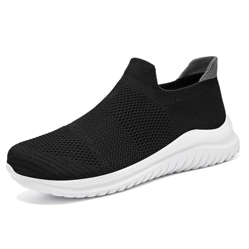 MlYJmer Lässige Strick-Sneaker für Damen Leichte Bequeme atmungsaktive Wanderschuhe,Schwarz,37 EU von MlYJmer