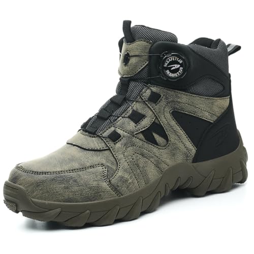 MlYJmer Sicherheitsstiefel Herren Arbeitsschuhe Stahlkappe Stiefel Anti-Smash Anti-Pannenschutz Arbeitstrainer,Grün,39 EU MlYJmer Sicherheitsstiefel Herren Arbeitsschuhe Stahlkappe Stiefel Anti-Smash Anti-Pannenschutz Arbeitstrainer,Grün,39 EU von MlYJmer
