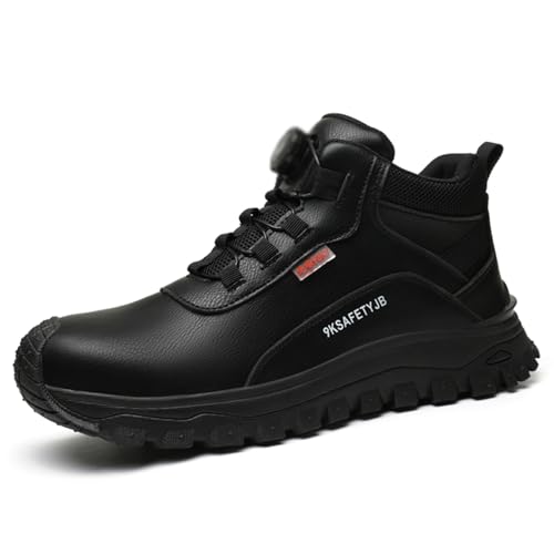 MlYJmer Sicherheitsstiefel Herren Arbeitsstiefel mit Stahlkappe wasserdichte rutschfeste pannensichere Schutzschuhe,Schwarz,40 EU MlYJmer Sicherheitsstiefel Herren Arbeitsstiefel mit Stahlkappe wasserdichte rutschfeste pannensichere Schutzschuhe,Schwarz,40 EU von MlYJmer