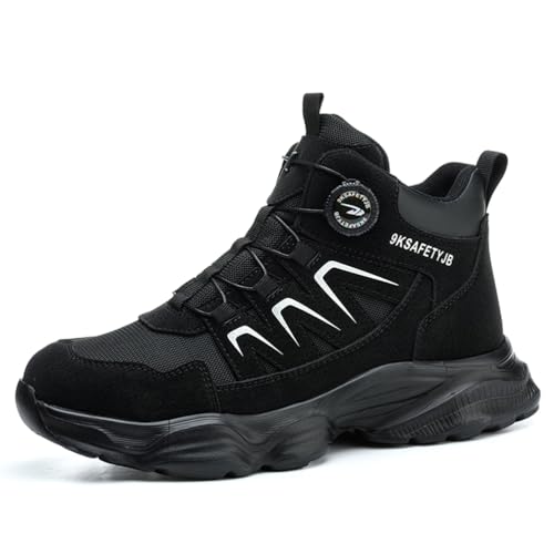 MlYJmer wasserdichte Sicherheitsstiefel Herren Arbeitsstiefel mit Stahlkappe Anti-Smash Pannensichere Sicherheitsschuhe,Schwarz,41 EU MlYJmer wasserdichte Sicherheitsstiefel Herren Arbeitsstiefel mit Stahlkappe Anti-Smash Pannensichere Sicherheitsschuhe,Schwarz,41 EU von MlYJmer