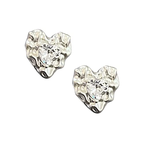 1 Paar Minimalistische Metall C Form Ohren Vintage Temperament Falten Sternohrringe Für Frauen Mädchen Diamanten Ohrschmuck Falten Textur Stern Liebe Herz Diamanten Ohrringe Ohrringe von Mllepjdh